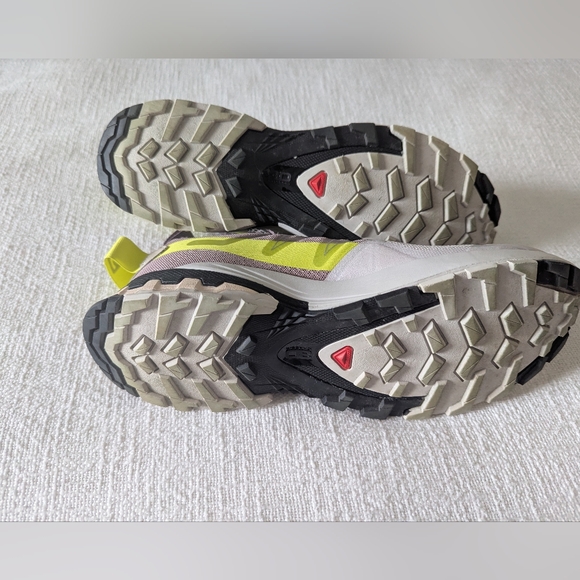 Salomon Shoes Women's 9 Grey Yellow XA Cover Trail Running Shoe Unisex EUC Men 8 - Picture 7 of 9